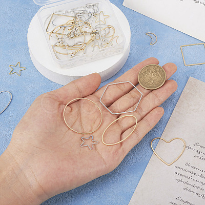 40Pcs 16 Style Alloy Linking Rings FIND-PJ0001-27-1