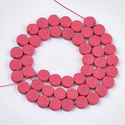 Spray Painted Non-magnetic Synthetic Hematite Beads Strands G-T116-24-12-1