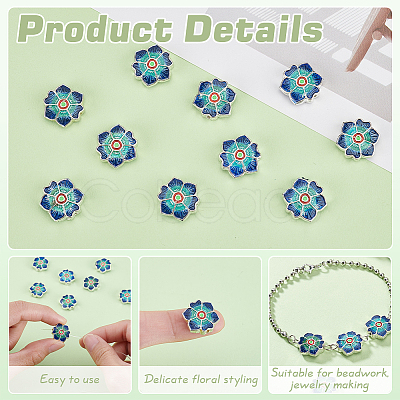 20Pcs Alloy Enamel Beads ENAM-PH0002-92-1