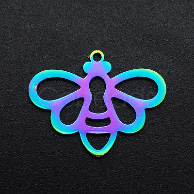 Ion Plating(IP) 201 Stainless Steel Pendants STAS-S105-JA583-1