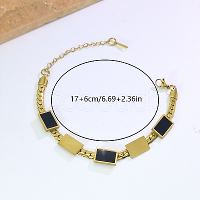 Vintage Stainless Steel Panzer Chain Bracelets for Women LS8659-1