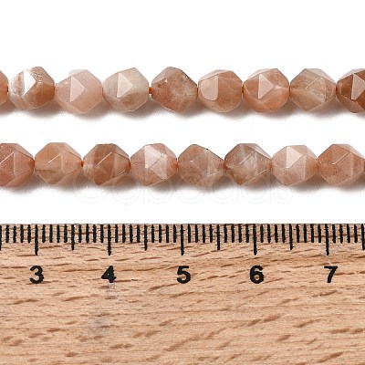 Natural Peach Moonstone Beads Strands G-Z119-A18-01-1