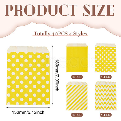 40Pcs 4 Styles Kraft Paper Bags CARB-TA0001-13A-1
