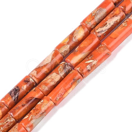 Dyed Synthetic Imperial Jasper Beads Strands G-P529-D01-A04-1