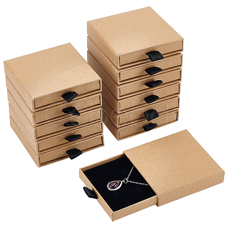 Cardboard Jewelry Set Storage Drawer Boxes CON-WH0112-007A-1