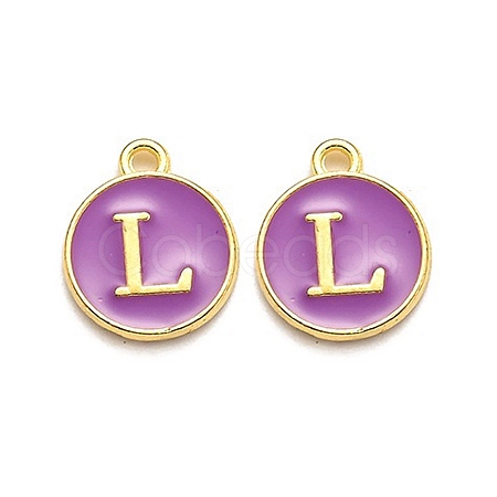 Golden Plated Alloy Enamel Charms LS-ENAM-Q437-12L-1