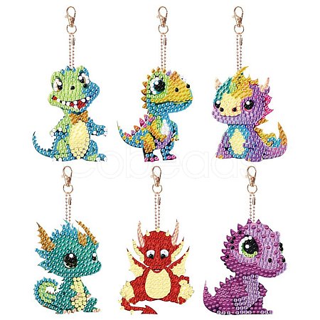 Dragon DIY Diamond Painting Pendant Decoration Kits PW-WG91092-01-1