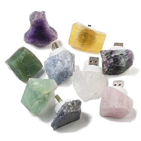 Nuggets Natural Gemstone USB Night Light G-Q170-02-1