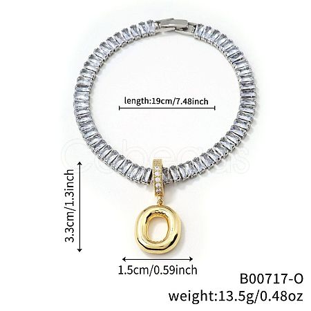 Fashionable Brass Charm Bracelets LI7211-15-1