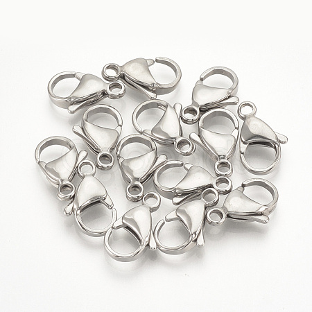 Tarnish Resistant 304 Stainless Steel Lobster Claw Clasps STAS-T029-9-1
