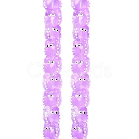Transparent Glass Beads Strands LAMP-L078-010D-1