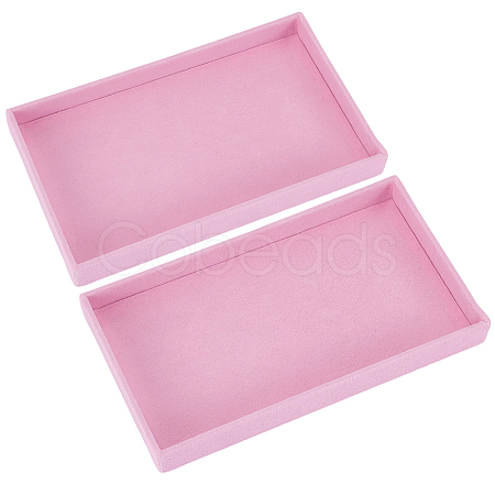 2Pcs Rectangle Velvet Display Trays ODIS-SP0001-18B-1