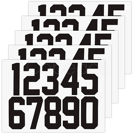 Number 0~9 PET Self-Adhesive Reflective Mailbox Stickers DIY-WH20010-26B-02-1