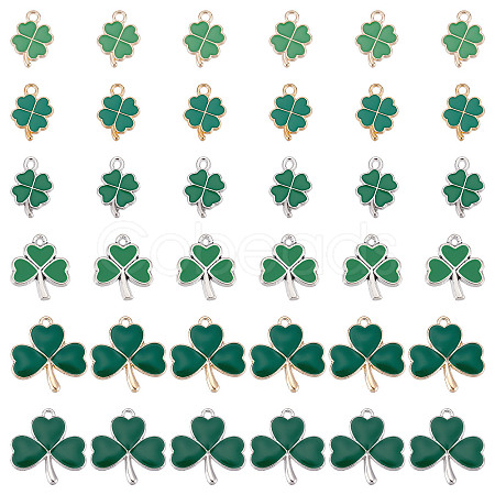 36Pcs 6 Style Alloy Enamel Pendants ENAM-SC0002-88-1