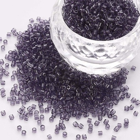 Transparent Glass Cylinder Beads SEED-S047-I-006-1