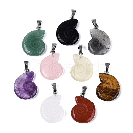 Natural Mixed Stone Pendants G-Q601-45-1