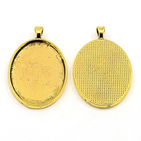 Alloy Pendant Cabochon Settings PALLOY-2422-AG-LF-1
