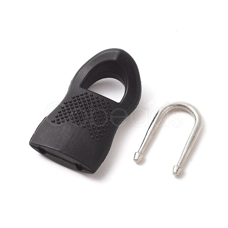Plastic Zipper Pull Charms FIND-WH0051-82B-02-1
