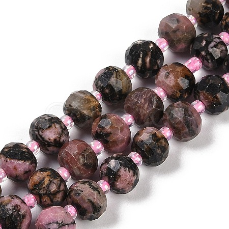 Natural Rhodonite Beads Strands G-H057-A12-01-1
