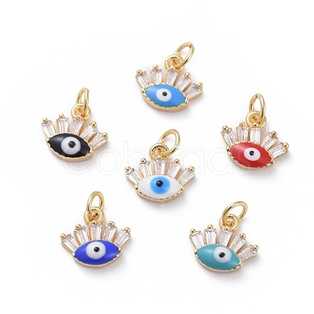 Cubic Zirconia Charms KK-G363-13G-1