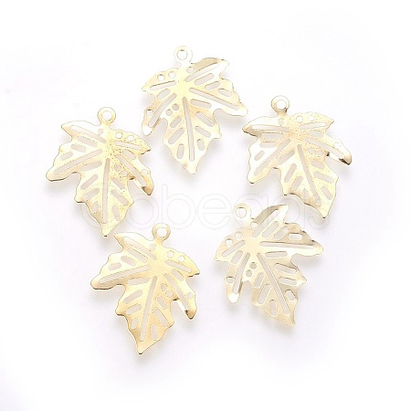 Autumn Theme Iron Filigree Pendants X-IFIN-F158-41G-1