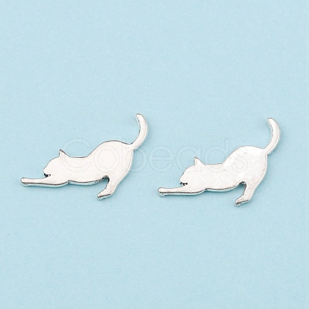Alloy Kitten Cabochons PALLOY-WH0072-73E-S-1