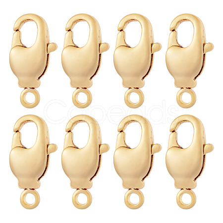 8Pcs Brass Lobster Claw Clasps KK-TA0002-72-1