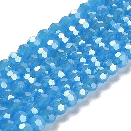 Electroplate Glass Beads Strands EGLA-A035-J6mm-A07-1