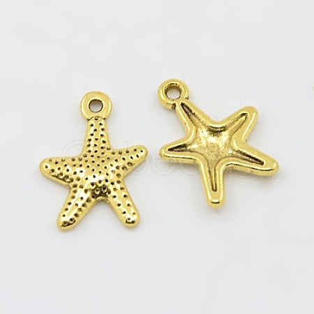 Tibetan Style Alloy Starfish/Sea Stars Charms K08UY012-1