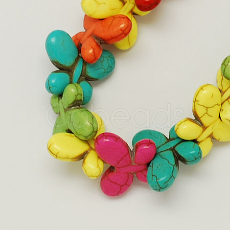 Synthetical Turquoise Beads Strands TURQ-S134-M-1