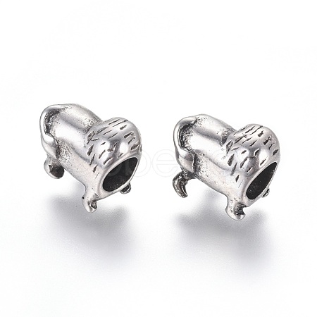 304 Stainless Steel European Beads STAS-I121-14AS-1