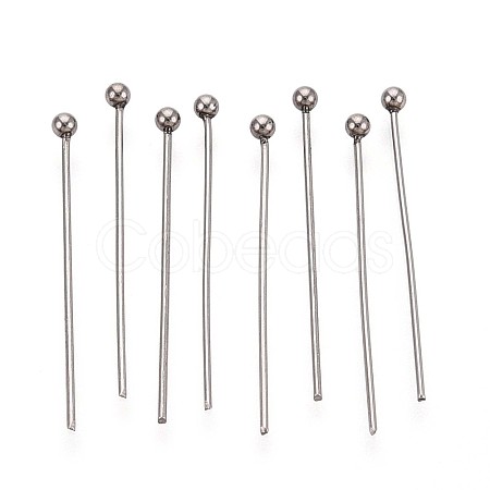 304 Stainless Steel Head Pins STAS-T065-25mm-20P-1