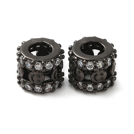 Rack Plating Brass Cubic Zirconia Beads KK-Z033-26B-1