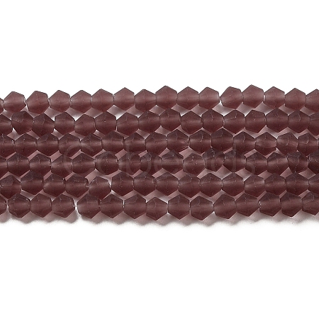 Imitate Austrian Crystal Frosted Glass Beads Strands GLAA-F029-TM3mm-B05-1