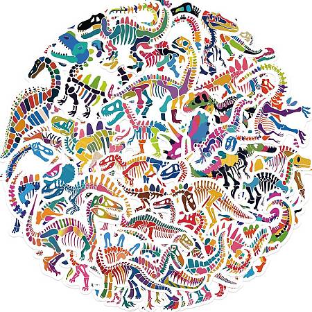 50Pcs Cartoon Dinosaur Paper Self-Adhesive Picture Stickers AJEW-S086-06-1