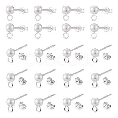30Pcs 304 Stainless Steel Stud Earring Findings STAS-TADJ0001-02-1