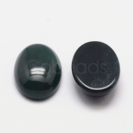 Natural Black Agate Cabochons LS-G-K021-20x15mm-11-1