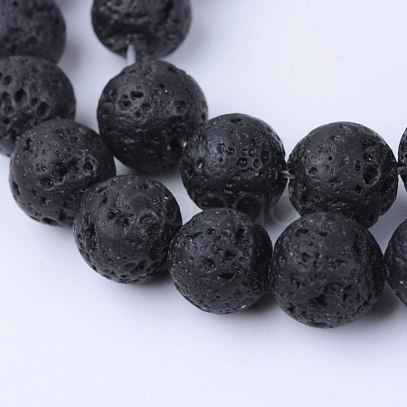 Natural Lava Rock Beads Strands X-G-Q462-6mm-24-1