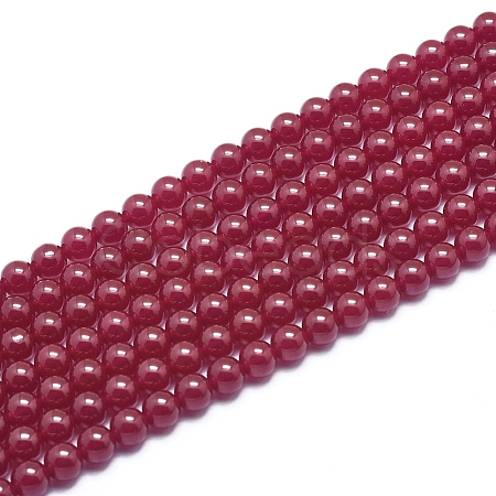 Lab Grown Red Corundum Beads Strands G-D0003-C21-A-1