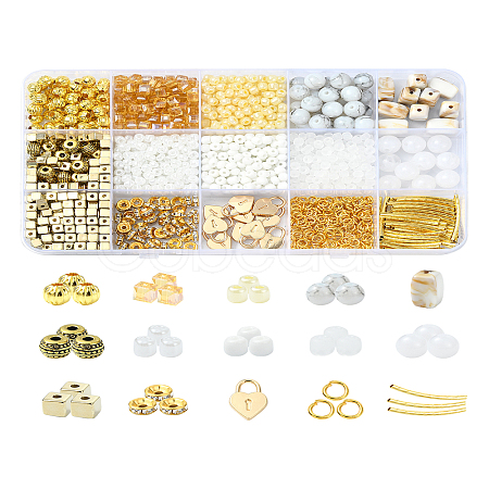 DIY Bohemian Stacked Beads Bracelet Making Findings Kits DIY-YW0011-38-1