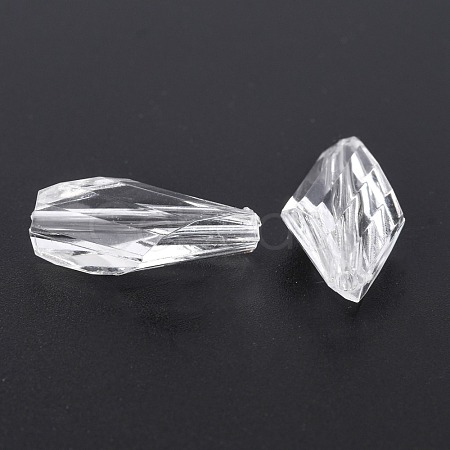 Transparent Acrylic Beads TACR-S078-01-1
