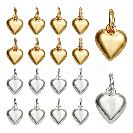 20Pcs 2 Colors Rack Plating Brass Pendants KK-PH0014-19B-1