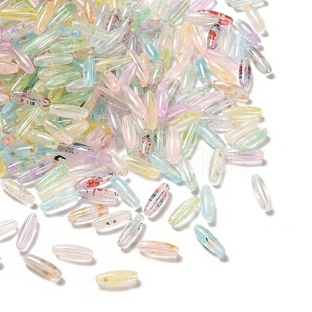 Painted Glass Beads GLAA-C037-01K-1