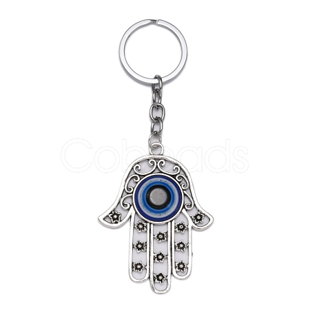 Alloy Pendant Keychains KEYC-WH0027-51-1