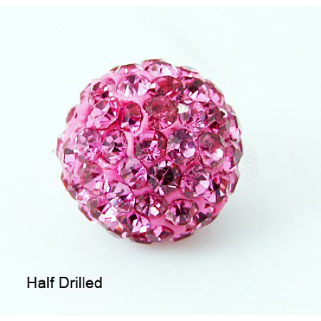 Polymer Clay Rhinestone Beads RB-H258-HD10mm-209-1