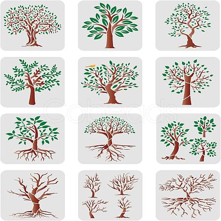 PET Hollow out Drawing Painting Stencils Sets for Kids Teen Boys Girls DIY-WH0172-752-1