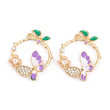 Rack Plating Alloy Enamel Pendants LS-FIND-A040-04KCG-02-1