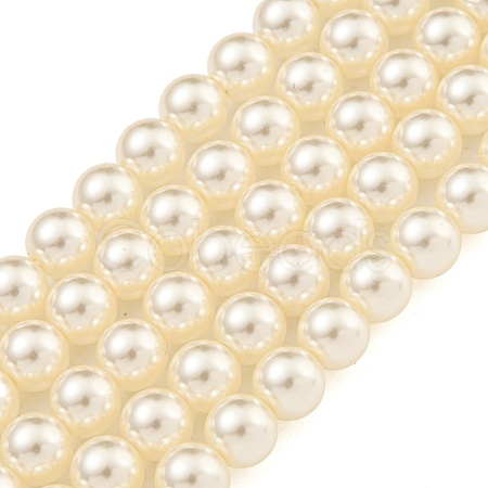 Glass Pearl Beads Strands X-HY-G002-01C-02-1