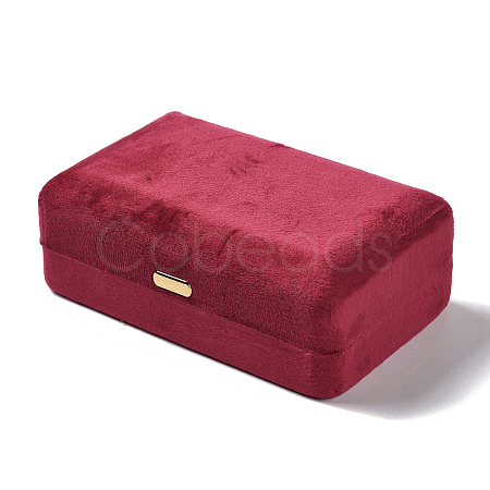 Rectangle Iron Covered with Velvet Jewelry Set Storage Boxes CON-K002-07A-1
