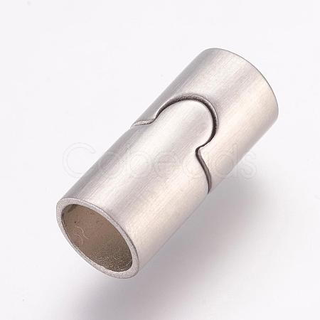 Tarnish Resistant 304 Stainless Steel Magnetic Clasps with Glue-in Ends STAS-K145-38P-1